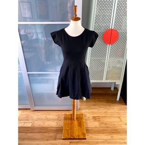 Madewell Matinee Cap Sleeve Black Dress